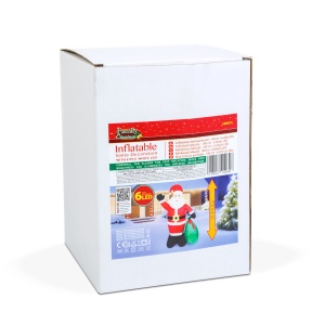 Moş Crăciun gonflabil - 180 cm - IP44 - 6 LED alb - 100 - 240 V - Img 3