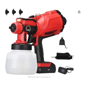 Pistol de vopsit cu 2 acumulatori - 2 baterii mari de 48V