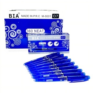 Pix Gel Bia 12/Set, Albastru cu Guma de Sters, 12/Cutie, 15 cm