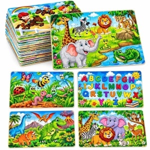 Puzzle pentru Copii 40 Piese, 21x28cm, din Carton, Diferite Modele