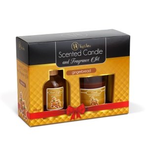 Set lumanare parfumata si parfum - turta dulce - 120 g + 100 ml - Img 4