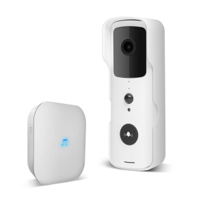 Set videointerfon inteligent Wi-Fi - cu acumulator - MicroSD, FHD, PIR - alb