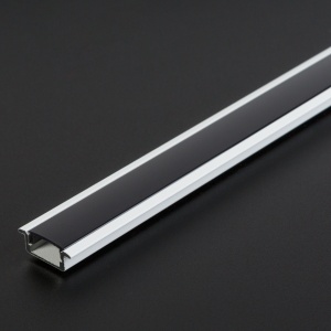 Șină din aluminiu pentru LED - 1000 x 23(17) x 8 mm - formă U încastrabil - alb - Img 3