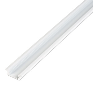 Șină din aluminiu pentru LED - 2000 x 23(17) x 8 mm - formă U încastrabil - alb - Img 4