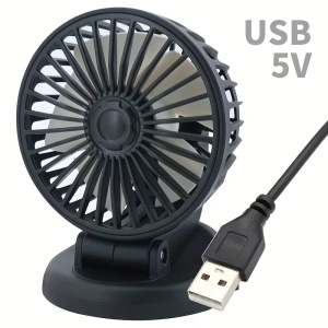 Ventilator Portabil USB 5V, 16cm, Reglaj Multi-Poziție 360°, pentru Birou și Mașină, Reîncărcabil - Img 2