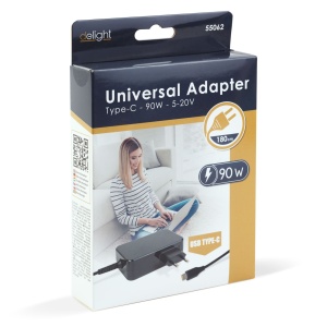 Adaptor - Tip-C - 90W - 5-20V - 1,8 m - negru - Img 3