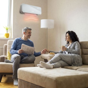 Aerotermă Smart de perete - 1000/2000W - Tuya - 220-240V - opal - Img 2