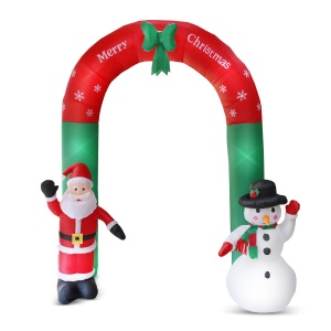 Arcadă gonflabilă – model de Crăciun - 240 cm - IP44 - 9 LEDuri – alimentare de la rețea