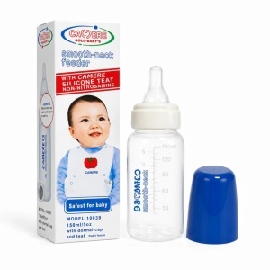 Biberon din Plastic 125ml, cu Tetina din Silicon, 6/Set