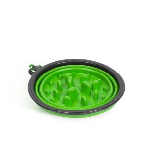 Bol pliabil - pentru hrănire lentă - verde - 1000 ml - Img 2