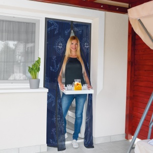Cortina de țânțar pentru ușă - magnetic - 100 x 210 cm - ancoră - Img 2