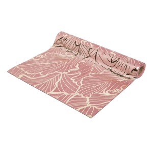 Craciun fata de masa alergator - roz / aur - 180 x 28 cm