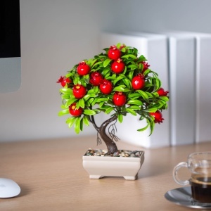 Decor artificial al plantelor - rodie - 18 x 24 cm