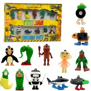 Figurine Italian Brain Rot 12/set Tung Tung Sahur, 6cm Colecționabile Diferite Modele