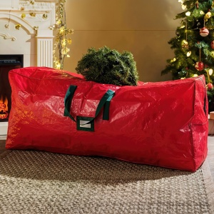 Geantă de depozitare pentru brad artificial - PVC țesut - roșu - 165 x 38 x 76 cm