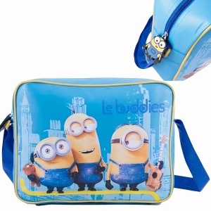 Ghiozdan Minions, cu Bretea si Fermoar, 29x37x11 cm