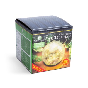 Glob din sticlă solar cu țăruș - 10 cm - 10 LED-uri alb cald - Img 3