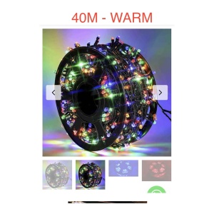Instalatie LED 40 M / 200 LED - alb cald