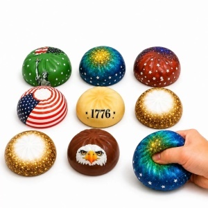 Jucărie Antistres Squishy 12/set, Liberty Dumplings, 9cm, Ediție Limitată 250 Edition 1776-2026, Slow Rising, Diferite Modele - Img 3