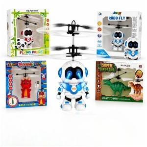 Jucarie Interactiva Zburatoare 14cm, cu Senzor Infrarosu, LED si Incarcare USB, Diferite Modele - Img 2
