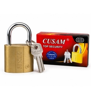 Lacat Galben 6/set, Gusam 63mm, Metalic, cu 3 Chei
