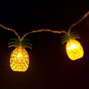 Lampă LED - ananas - 1,65 m - 10 LED - alb fierbinte - 2 x AA