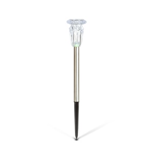 Lampă solară - 1 x alb cald - crom - 6 x 38,5 cm - Img 2