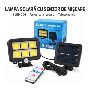 Lampa solara COB, panou separat, cu telecomanda