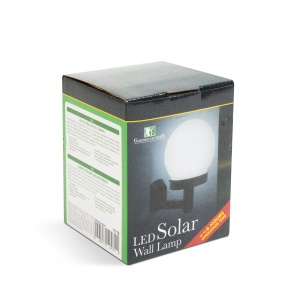 Lampă solară LED de perete - alb rece - neagră - plastic - Img 3