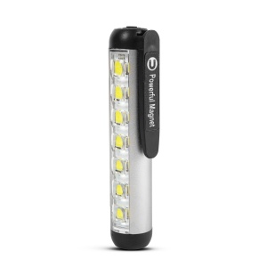 LED lanternă - mod lampă de lucru - baterie 400 mAh - LED XPE + SMD - 500 lm - IP55 - argintiu