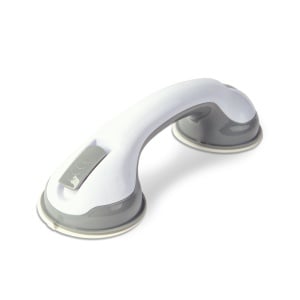 Mâner pentru baie – cu ventuză – plastic – alb – 30 cm