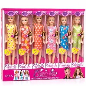 Păpuși 12/set din Plastic 26cm, din Material Textil Diferite Modele