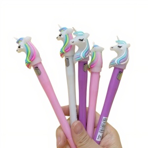 Pix Unicorn 12/Set, cu Lumina, 18 cm, cu Cerneala Albastra