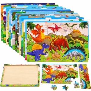 Puzzle din Lemn 24 de piese, pentru Copii 15x23cm, Diferite Modele
