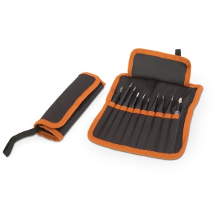 Set pensete de precizie – antistatic – 11 piese – negru mat