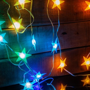 Șir de lumină inteligentă - stea - USB - 25 LED-uri RGB - 5 m - Bluetooth