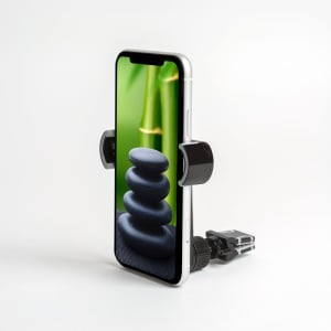 Suport de telefon – fixabil pe grila de ventilație – negru - Img 3