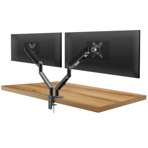 Suport pentru monitor și televizor - cu braț dublu, telescopic - cu fixare pe blat - 62 cm, 30" - Img 2