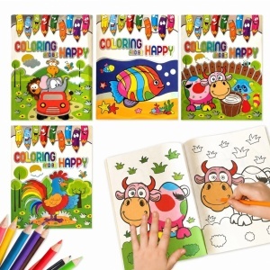 Carte de Colorat 12/set, pentru Copii 28.5×21cm, Diferite Modele