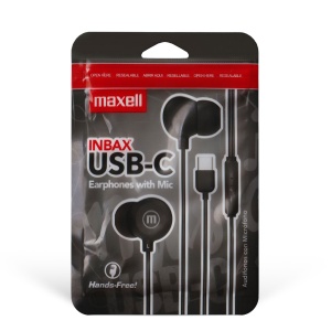 Căști cu fir Maxell - negre - USB-C (INBAX) - Img 2