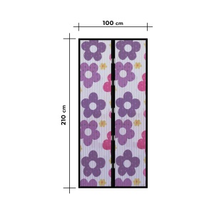 Cortina de țânțar pentru ușă - magnetic - 100 x 210 cm - culoare florală - Img 3