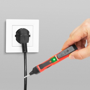 Creion de fază - contactless - cu semnal luminos și sonor - 70-250 V AC - Cu baterie - Img 3