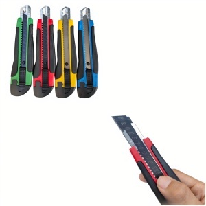Cutter 15cm cu Lama Retractabila 18mm, Diferite Culori 30/set