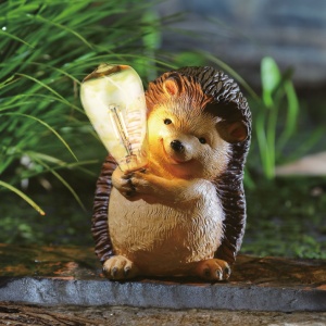 Figurină solară animal - arici - 1 x LED filament - 16 x 19 x 23 cm