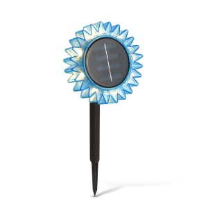 Floare solară floarea-soarelui - albastră - cu țăruș / suspendabilă - 13 x 6,5 x 35 cm - Img 2
