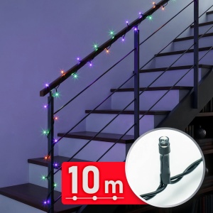 Ghirlandă luminoasă – 10 m – multicolor - 200 LED – 220–240 V – 6 W – cablu verde