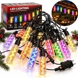 Ghirlanda Luminoasa 10M, 20 Becuri LED, Model Spirala Lumina Multicolora