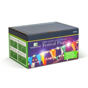 Ghirlandă solară luminoasă - steaguri - 4 m - 35 LED-uri colorate - Img 3