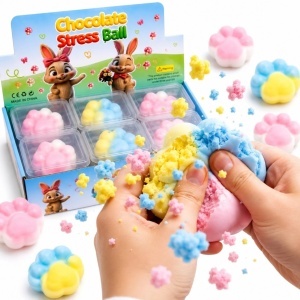 Lăbuță Antistres Crunch & Crack 12/set, Squishy Cracking Paw, 7cm Diferite Culori