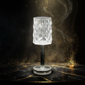 Lampa de masa - transparenta - caldura reglabila de culoare, luminozitate - baterie - USB - Img 3